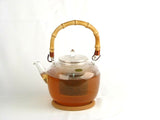 Glass Teapot w/ Infuser and Bamboo Handle