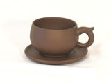 Brown Handled Cup & Saucer